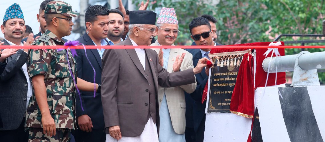 प्रधानमन्त्री ओलीले गरे ग्वार्को ‘ओभरपास’काे उद्घाटन